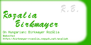 rozalia birkmayer business card